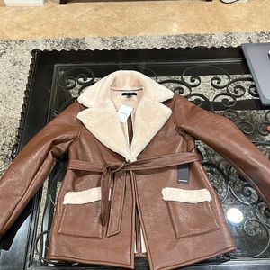 Forever, 21 brown winter coat with fur inside
